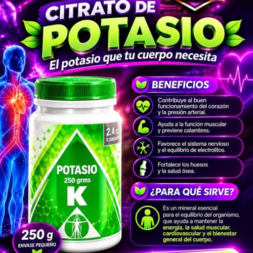 Citrato de Potasio - El Potasio que tu Cuerpo Necesita