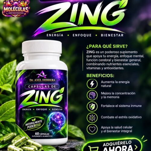 Cápsulas de Zing - Energía, Enfoque, Bienestar