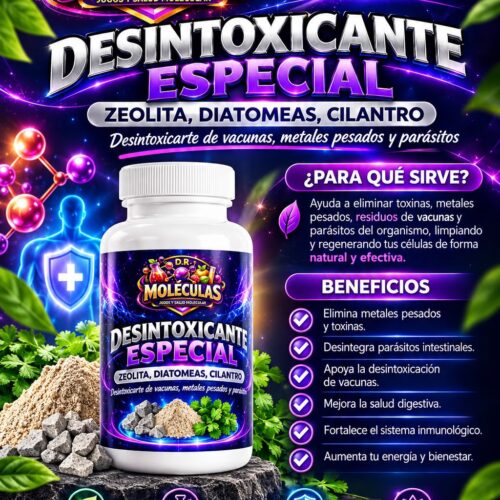 Desintoxicante Especial - Zeolita, Diatomeas, Cilantro